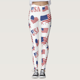 Red White And Blue Leggings \u0026 Tights 