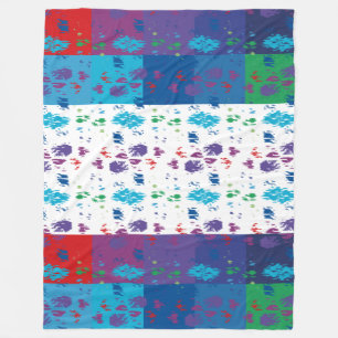 4th July USA simplified text by Masanser Fleece Blanket