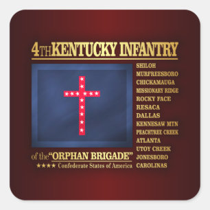 4th Kentucky Infantry (BA2) Square Sticker