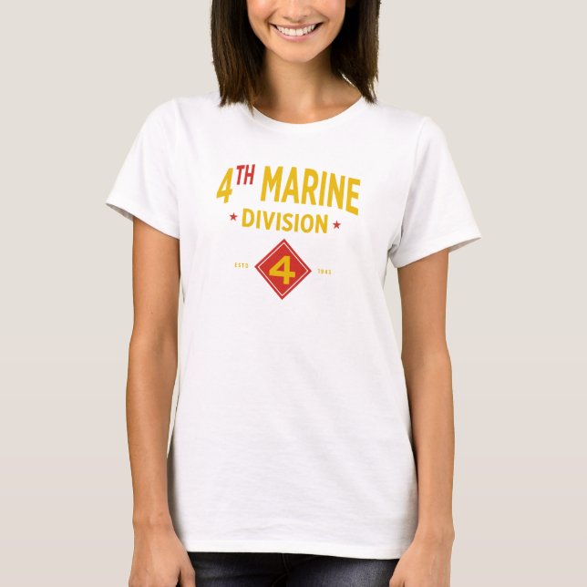 4th Marine Division United States Military Women T-Shirt (Front)