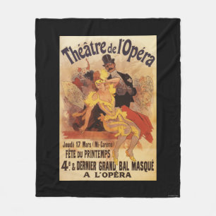 4th Masked Ball at Theatre de l'Opera Fleece Blanket