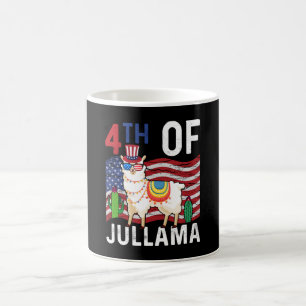 4Th Of Jullama LLama Patriotic US Flag 4th Of July Coffee Mug