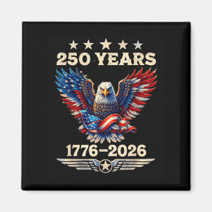 4th of July 1776 2026 Retro 250 Years Magnet