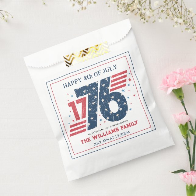 4th of July 1776 Independence Day Party Favour Bags (Sealed)