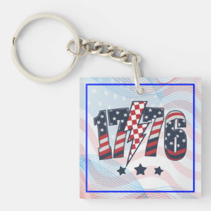4th of July 1776 Key Ring