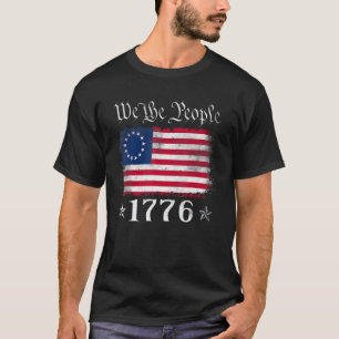 4th Of July 1776 We The People American Flag T-Shirt