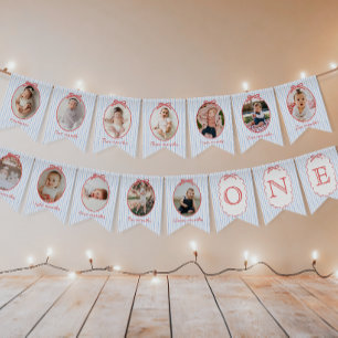 4th of July 1st Birthday Photo Banner