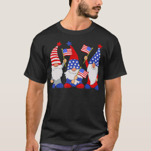 4th Of July 2021 Patriotic Gnomes Funny American T-Shirt