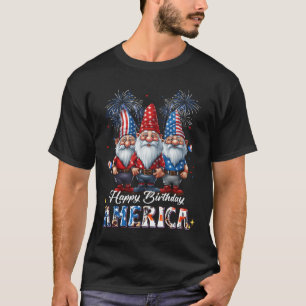 4Th Of July 2023 Usa Patriotic Gnomes Happy Americ T-Shirt