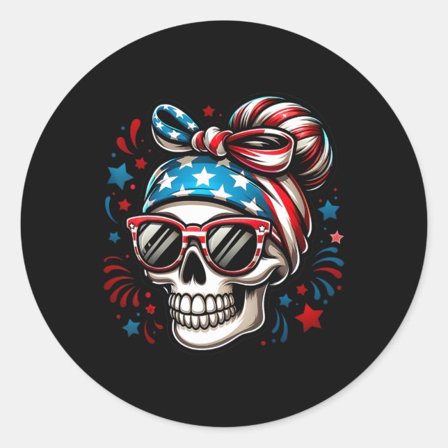 4th Of July 2024  Classic Round Sticker (Front)