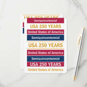 4th of July 2026 USA 250 Years Semiquincentennial  RSVP Card