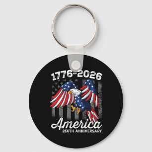 4th Of July 250 Year Anniversary 1776-2026 Key Ring