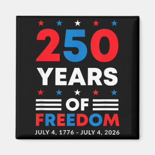 4th of July 250 Year Anniversary USA Flag America Magnet