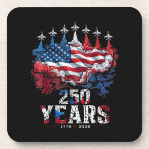 4th of July 250 Years Anniversary USA Flag 1776-20 Coaster