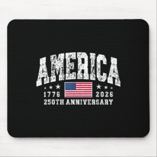 4th of july 250th anniversary america flag usa est mouse mat