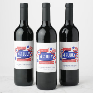 4th of July 250th Anniversary Family Wine Label
