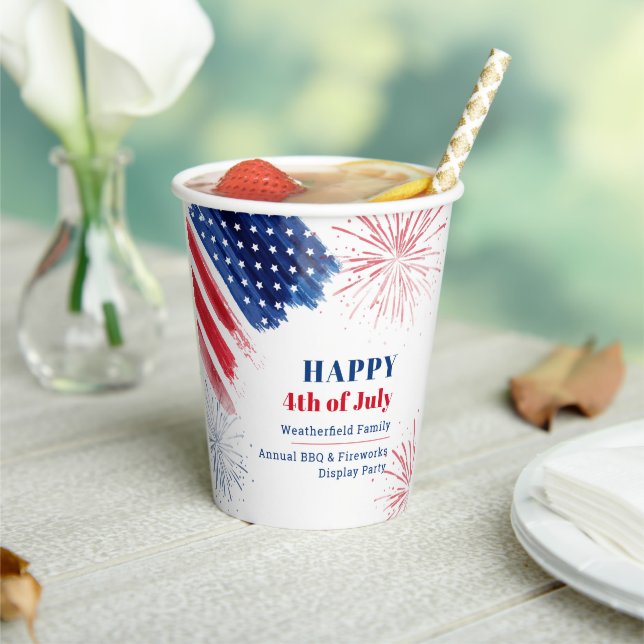  4th of July 4th Independence Family Reunion Paper Cups (Insitu)