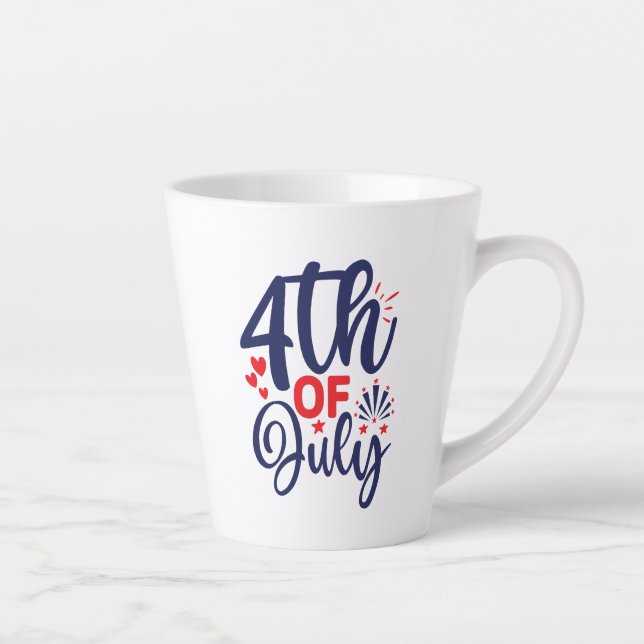 4th of July-68826 Latte Mug (Right)