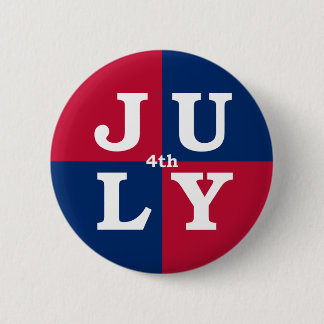4th of July 6 Cm Round Badge