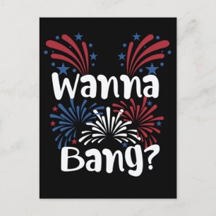 4th of July Adult Humor Men Fireworks Joke Postcard
