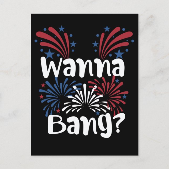 4th of July Adult Humor Men Fireworks Joke Postcard (Front)
