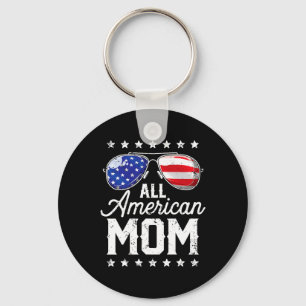 4th Of July All American Mum Sungles Family  Key Ring