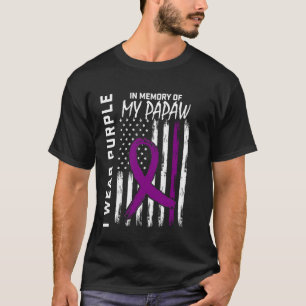 4th of July Alzheimers Awareness Papaw American US T-Shirt