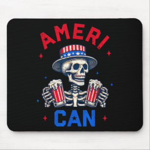 4th Of July Ameri Can Beer Drinking Party Independ Mouse Mat