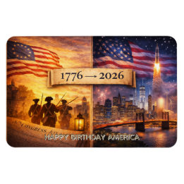 4th of July America 1776 - 2026 USA 250th Flexible Magnet