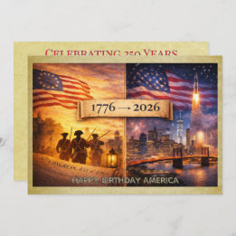4th of July America 1776 to 2026 USA 250th Party Invitation
