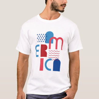 4th Of July America Geometric T-Shirt