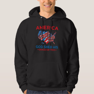 4th Of July America God Shed His Grace On Thee Hoodie