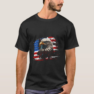 4Th Of July America Independence Patriotic Bald Ea T-Shirt