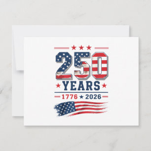 4th of July America US Flag Patriotic 250th Annive Save The Date