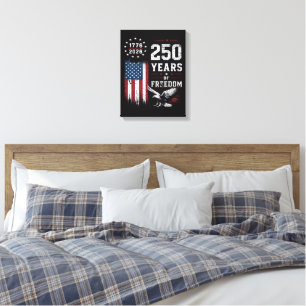 4th of July America US Flag Patriotic Canvas Print