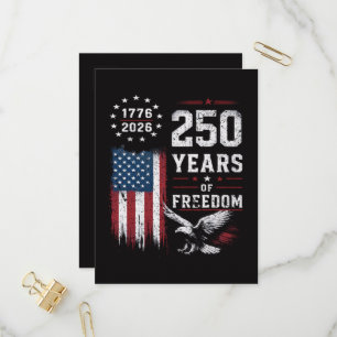 4th of July America US Flag Patriotic  Invitation Postcard