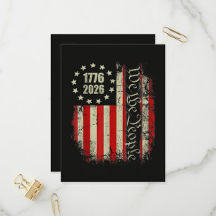 4th of July America US Flag Patriotic Invitation Postcard