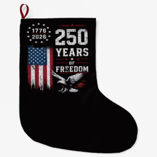 4th of July America US Flag Patriotic Large Christmas Stocking