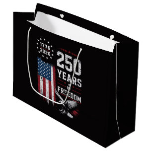 4th of July America US Flag Patriotic Large Gift Bag