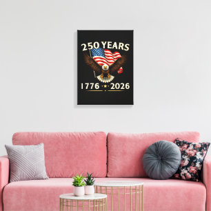4th of July America US Patriotic Eagle Canvas Print