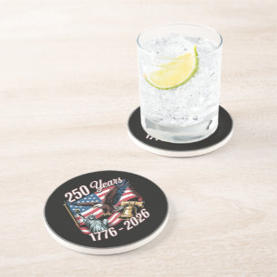4th of July America US Patriotic Eagle Coaster