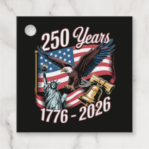 4th of July America US Patriotic Eagle Favour Tags