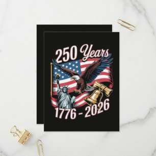 4th of July America US Patriotic Eagle Invitation Postcard