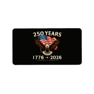 4th of July America US Patriotic Eagle  Label