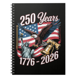 4th of July America US Patriotic Eagle Notebook