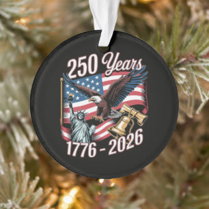 4th of July America US Patriotic Eagle Ornament