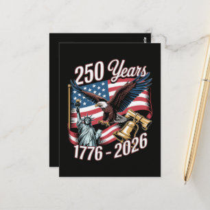 4th of July America US Patriotic Eagle Postcard