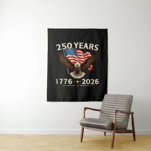 4th of July America US Patriotic Eagle  Tapestry