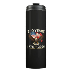 4th of July America US Patriotic Eagle Thermal Tumbler