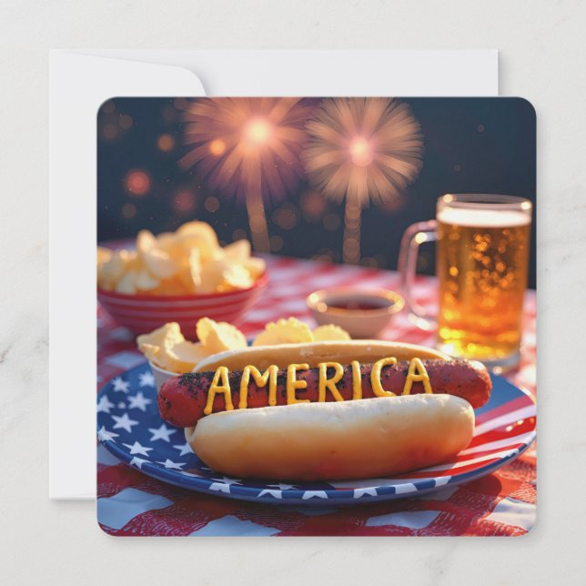 4th of July American Barbecue Invitation (Front)